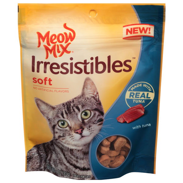 Meow Mix Irresistibles Soft Cat Treats Tuna 3oz