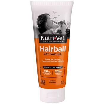 Nutri-Vet Hairball Paw Gel for Cats Chicken 3oz