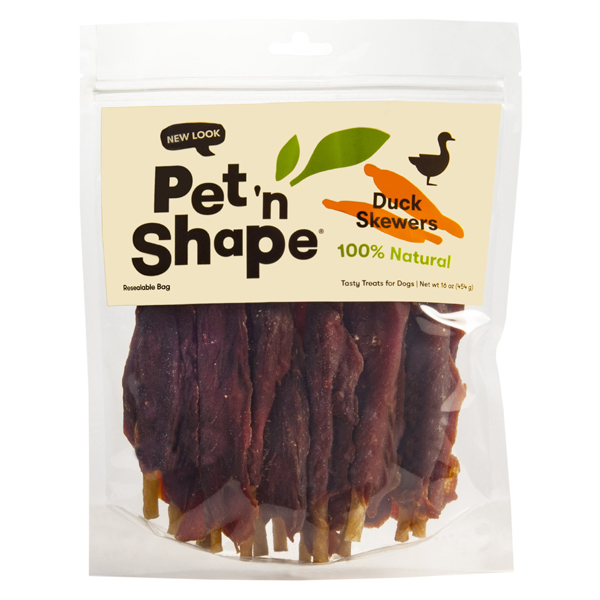 Pet 'n Shape Duck Skewers Dog Treats 16oz