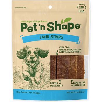 Pet 'n Shape Lamb Strips Dog Treats 3oz