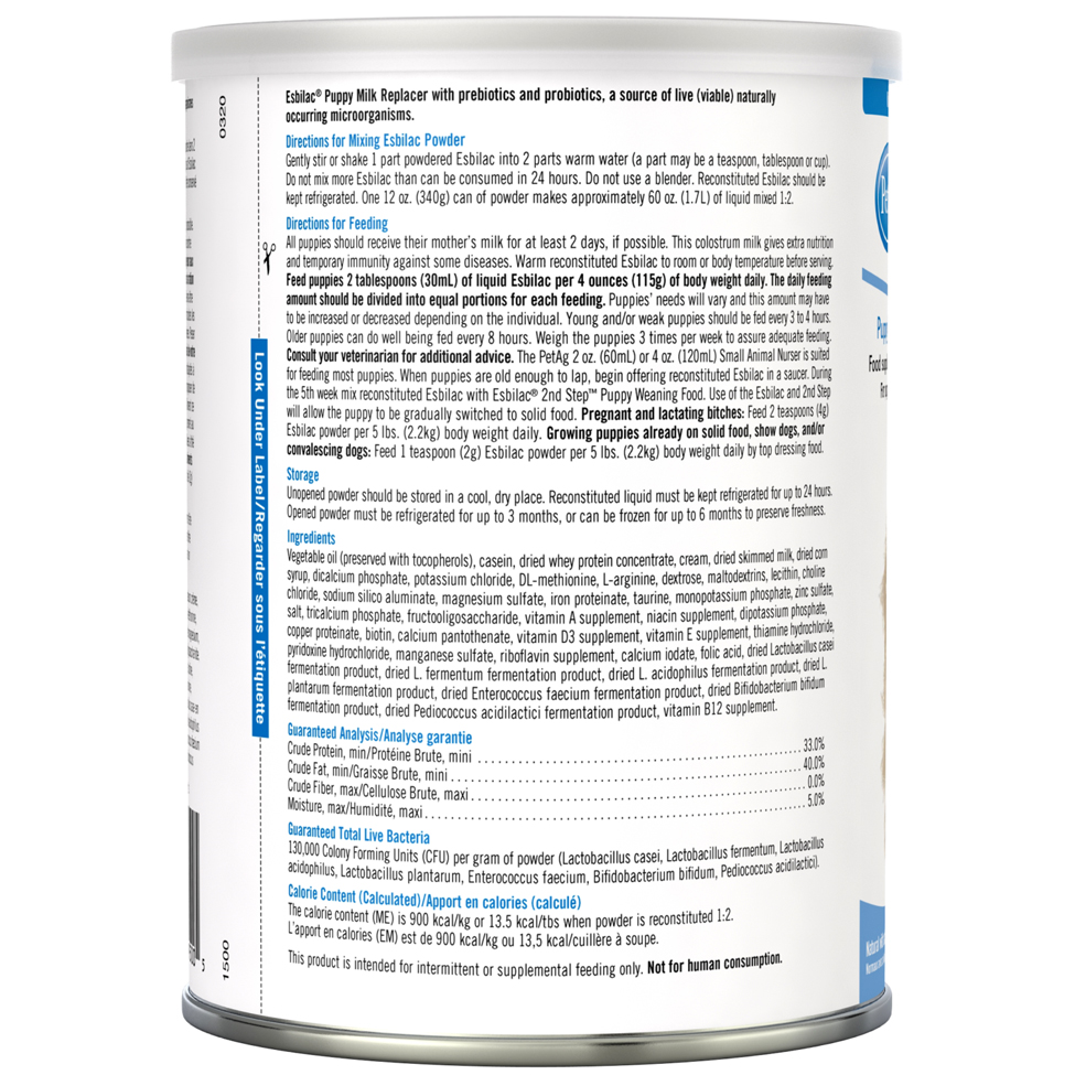 PetAg Esbilac Puppy Milk Replacer Powder 12 oz