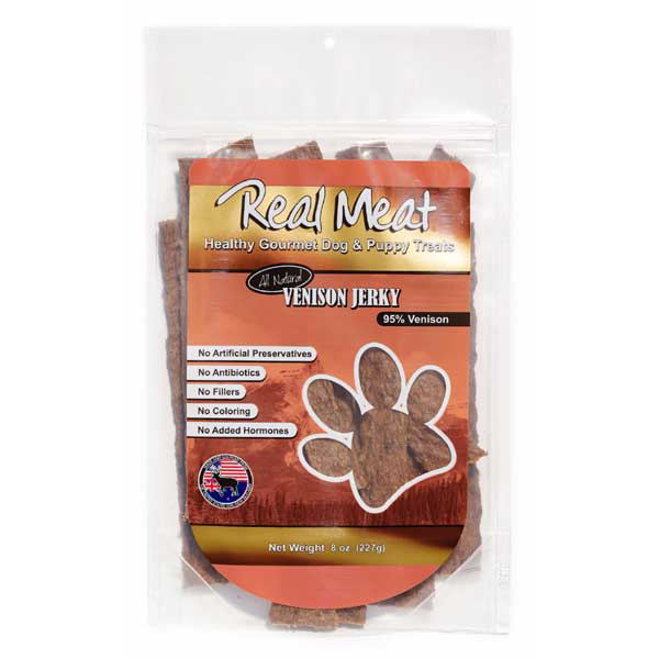 The Real Meat Company Dog Treat 95 Venison Jerky Stix 8oz