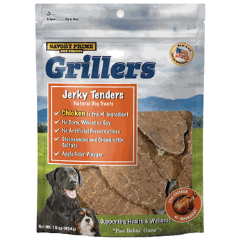 Savory Prime Grillers Chicken Jerky Tenders Dog Treats 16oz