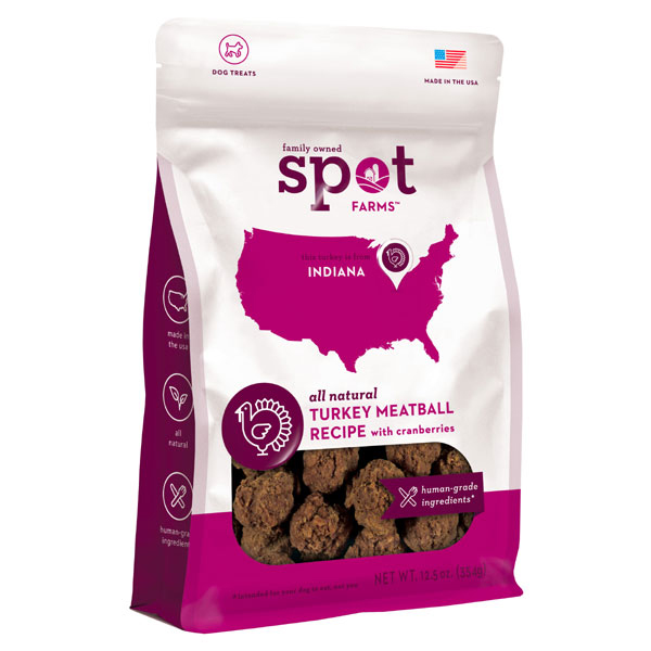 Spot Farms Turkey Meatball with Cranberries Dog Treats 12.5oz