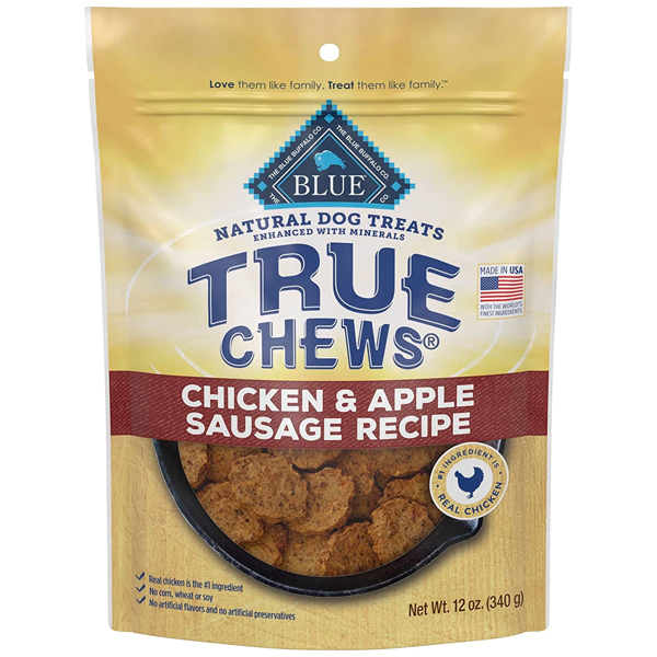 True Chews Chicken & Apple Sausage Dog Treats 12oz