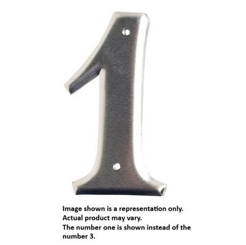 3 Embossed Aluminum Number 1.5 Inch Box/100 New