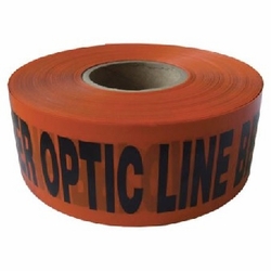 3 inch x1000 foot FIBER OPTIC WARNING TAPE, ORANGE, 4MIL NON DETECTABLE