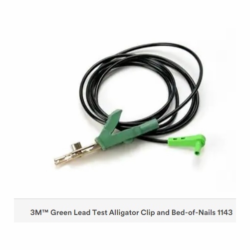 3M  1143 Green Test Lead Alligator Clip For 900 Series 80610864375