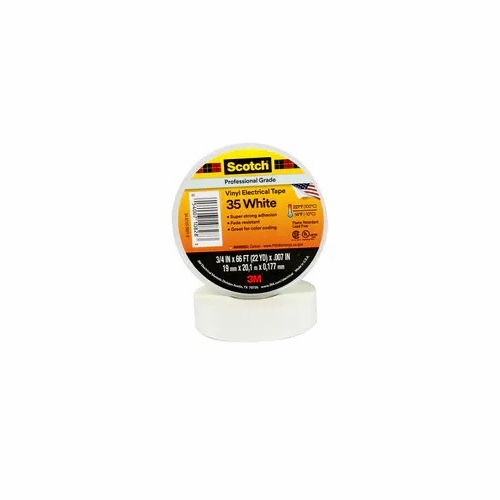 3M 35-WH66 35 TYPE WHITE TAPE FOR COLOR CODING .75 X66FT 80610833982