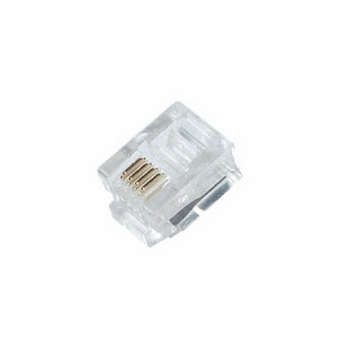 4-Conductor 6 Position Modular Plug Pk/100  6P4C