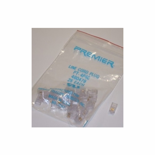 4-CONDUCTOR HANDSET PLUG PK/25 PLUG FOR STRANDED HANDSET4P4C 25 Per Pack