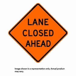48 inch   inch LANE CLOSED AHEAD inch  PREMIUM MESH SIGN