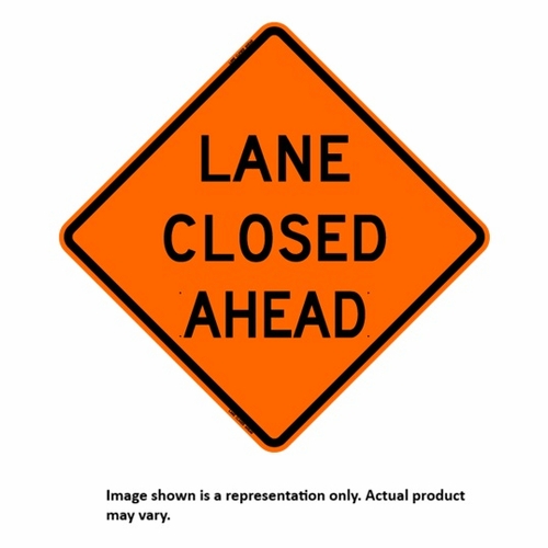 48 Inch   Inch Lane Closed Ahead Inch  Premium Mesh Sign