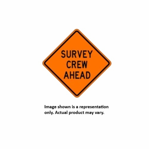 48 Inch   Inch Survey Crew Ahead Inch  Reflective Sign Repaired