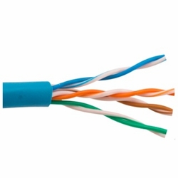 4Pr Pvc Cat5E+ 350Mhz Cable Blue Jacket Box Of 1000 Ft