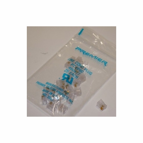 6-Conductor 6 Position Modular Plug Pk/25  6P6C