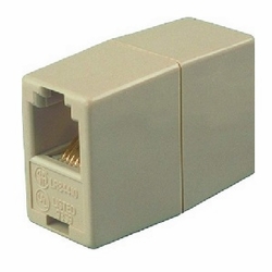 6 CONDUCTOR MOD LINE COUPLER IVORY NEW