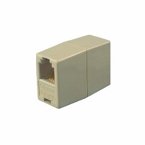 6 CONDUCTOR MOD LINE COUPLER IVORY NEW