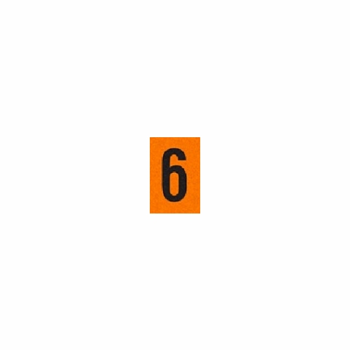 6 Or 9 Black On Orange Number Pack/25