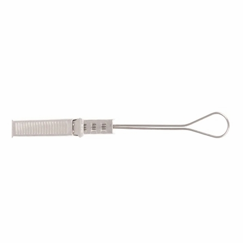 966 6PR Drop Wire Clamp Stainless Steel Dimpled Shim per each