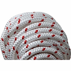 ALL GEAR AGPD12600 1/2 INCH  X 600 FEET POLYDAC WHITE W RED TRACER HANDLINE ROPE