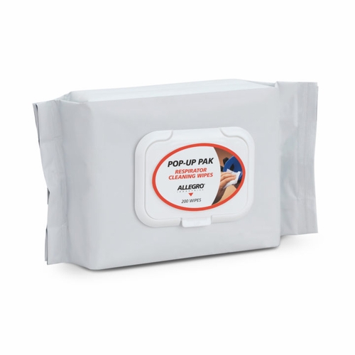 Allegro 1001-200PU Alcohol Respirator Cleaning Wipes, Pop-Up Pak (200/Pak)