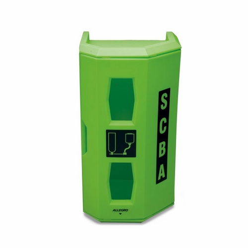 Allegro 4150 High Viz Heavy Duty Single SCBA Wall Case, Green