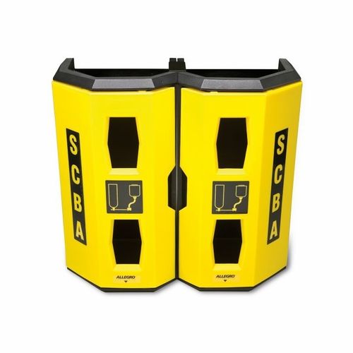 Allegro 4325 High-Viz Heavy Duty Dual SCBA Wall Case, Yellow