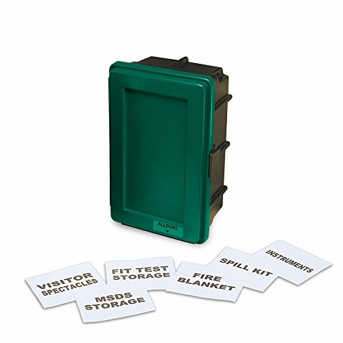 Allegro 4500-G Generic Green Wall Case w/ Label Kit and 1 Shelf, Medium