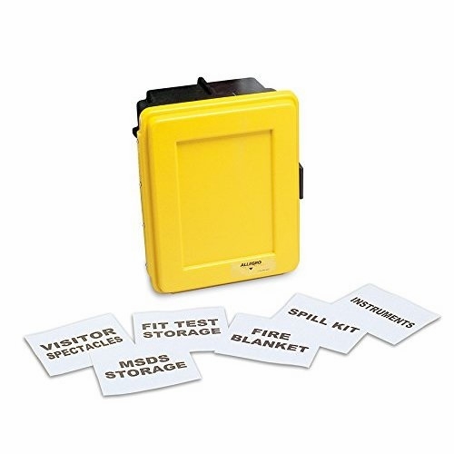 Allegro 4500-Y Generic Yellow Wall Case w/ Label Kit and 1 Shelf, Medium