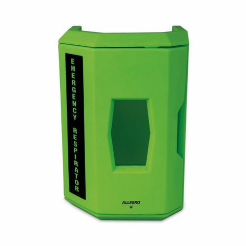 Allegro 4550 Hi-Viz Green Heavy Duty Emergency Respirator Wall Case
