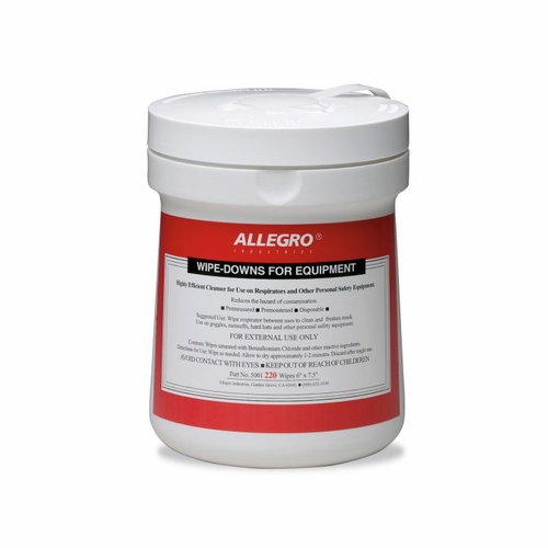Allegro 5001 Wipe Downs for Equipment  Pop Up Canister (220/Ct.)