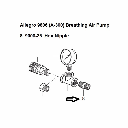 Allegro 9000-25 Hex Nipple used with the A-300