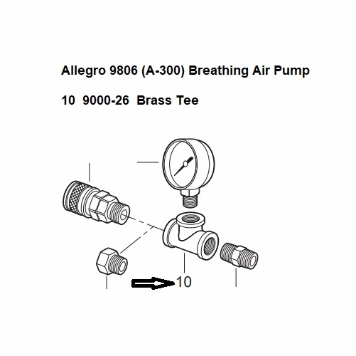 Allegro 9000-26 Brass Tee Used With The A-300