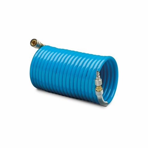 Allegro 9101-100CB 100 foot Blue Airline Hose, 3/8 inch diameter w/ Hansen-style Coupler and Plug