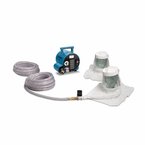 Allegro 9221-02A Two-Worker Single Bib Hood Breathing Air Respirator System, 50 Foot  Airline Hoses