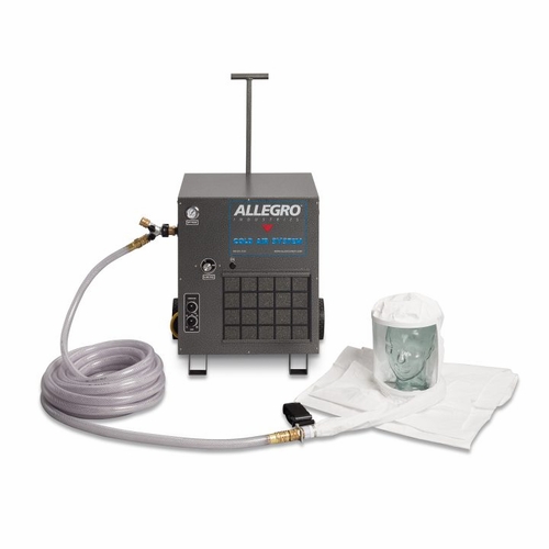 Allegro 9222-01CA One-Worker Double Bib Tyvek Hood Cold Air Respirator System, 100 foot Airline Hos