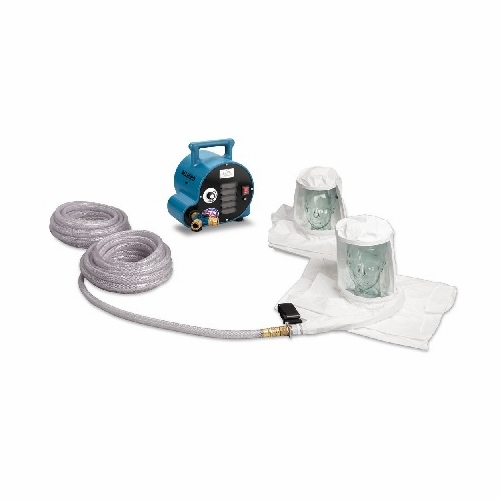 Allegro 9222-02A Two-Worker Double Bib Hood Breathing Air Respirator System, 50 foot Airline Hoses