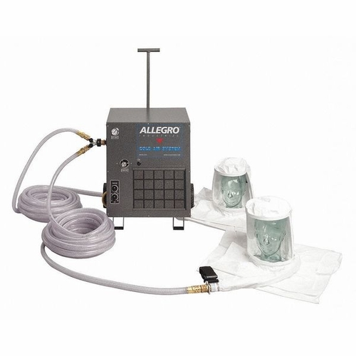 Allegro 9222-02CA Two-Worker Double Bib Tyvek Hood Cold Air Respirator System, 100 foot Airline Hos
