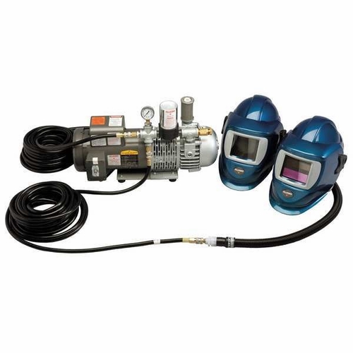 Allegro 9248-02 Two-Worker Deluxe Shield & Welding Helmet System, 50 foot  Airline Hoses & ADF