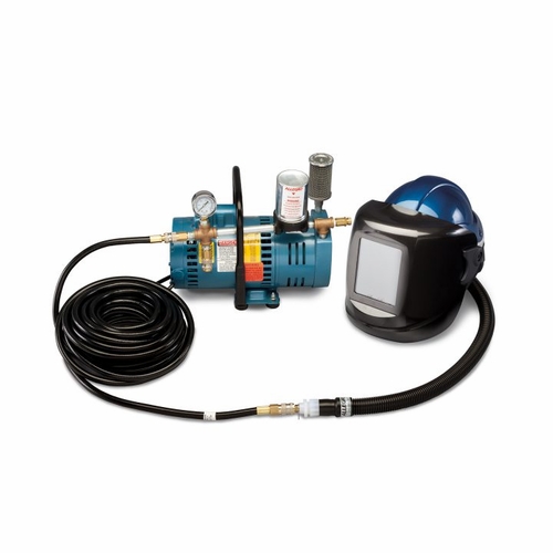 Allegro 9249-01 One-Worker Deluxe Shield & Welding Helmet System, 50 Foot  Airline Hose & Number 10