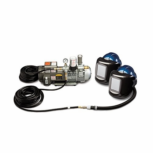 Allegro 9249-02 Two-Worker Deluxe Shield & Welding Helmet System, 50 foot Airline Hoses & number 10