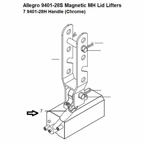 Allegro 9401-28H Polarity Handle (Chrome) (MH Lid Lifter)