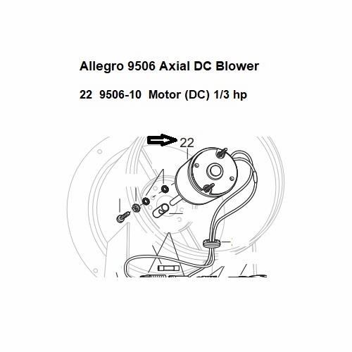 Allegro 9506-10 Motor, 12V Dc