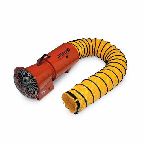 Allegro 9506-25 8 inch Axial DC Metal Blower w/ Canister & 25 foot Ducting, 12V