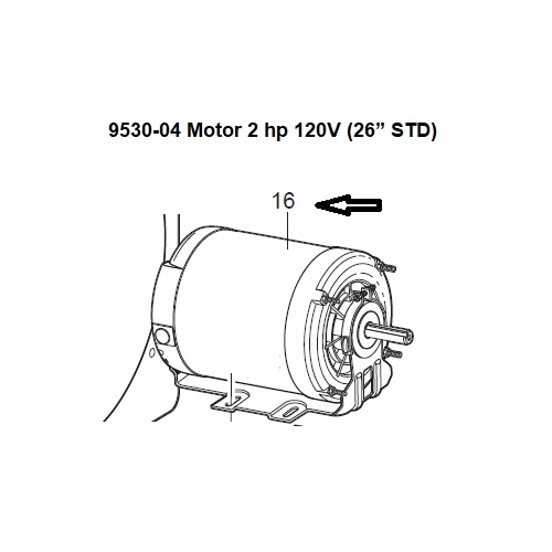 Allegro 9530-04 Motor, 2 Hp, 110/220V
