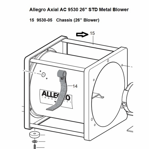Allegro 9530-05 Chassis, 26 inch BLOWER