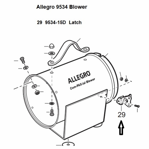 Allegro 9534-15D Latch for the 9534 Blowers