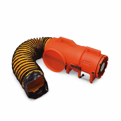 Allegro 9536-15 8 Inch  Axial Dc Plastic Blower W/ Compact Canister & 15 Foot  Ducting, 12V