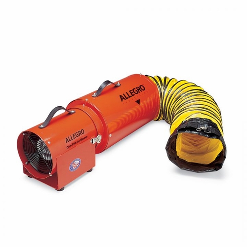 Allegro 9537-25 8 Inch  Axial Dc Metal Com-Pax-Ial Blower W/ Canister & 25 Foot  Ducting, 12V